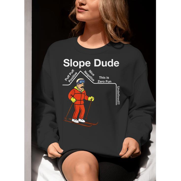 Slope Dude Algebra Geometry Middle School Math Teacher Women Crewneck Sweatshirt, funny gift