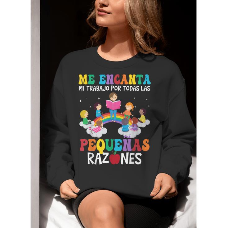 Spanish Teacher Bilingual Teacher Maestra Maestras Women Crewneck Sweatshirt, funny gift