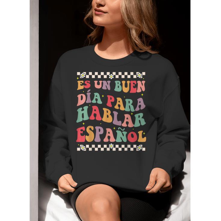 Spanish Teacher Maestra Hablar EspañOl Bilingual Teacher Women Crewneck Sweatshirt, funny gift Spanish Teacher Maestra Hablar EspañOl Bilingual Teacher Women Crewneck Sweatshirt, funny gift