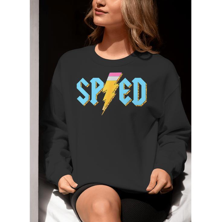 Special Education SPED Rocks Teacher Back To School Rock Women Crewneck Sweatshirt, funny gift Special Education SPED Rocks Teacher Back To School Rock Women Crewneck Sweatshirt, funny gift