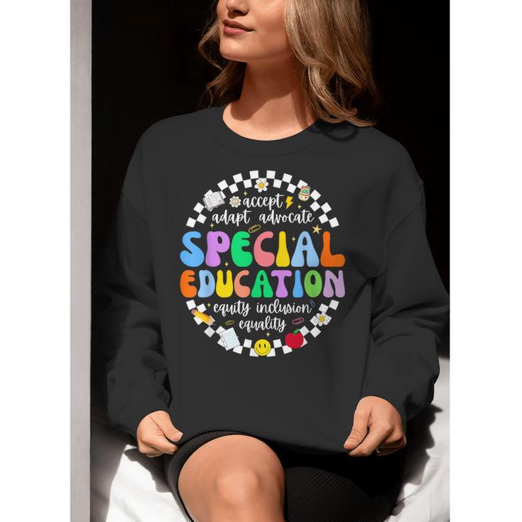 Special Education Teacher SPED Squad Team Kids Men Groovy Women Crewneck Sweatshirt, Groovy Teacher Sweatshirts, funny gift Special Education Teacher SPED Squad Team Kids Men Groovy Women Crewneck Sweatshirt, Groovy Teacher Sweatshirts, funny gift