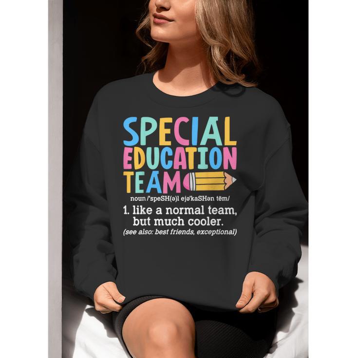 Special Education Team Definition Retro Ed Team Crew Teacher Women Crewneck Sweatshirt, funny gift Special Education Team Definition Retro Ed Team Crew Teacher Women Crewneck Sweatshirt, funny gift