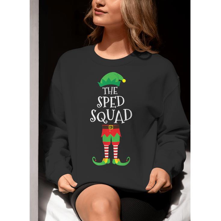 SPED Squad Elf Teacher Matching Christmas Party Pajama Women Crewneck Sweatshirt, funny gift