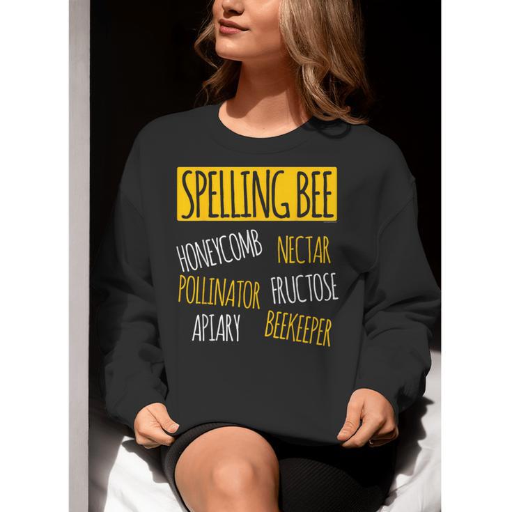 Spelling Bee Halloween Pun Costume Beekeeper Teacher Women Crewneck Sweatshirt, funny gift