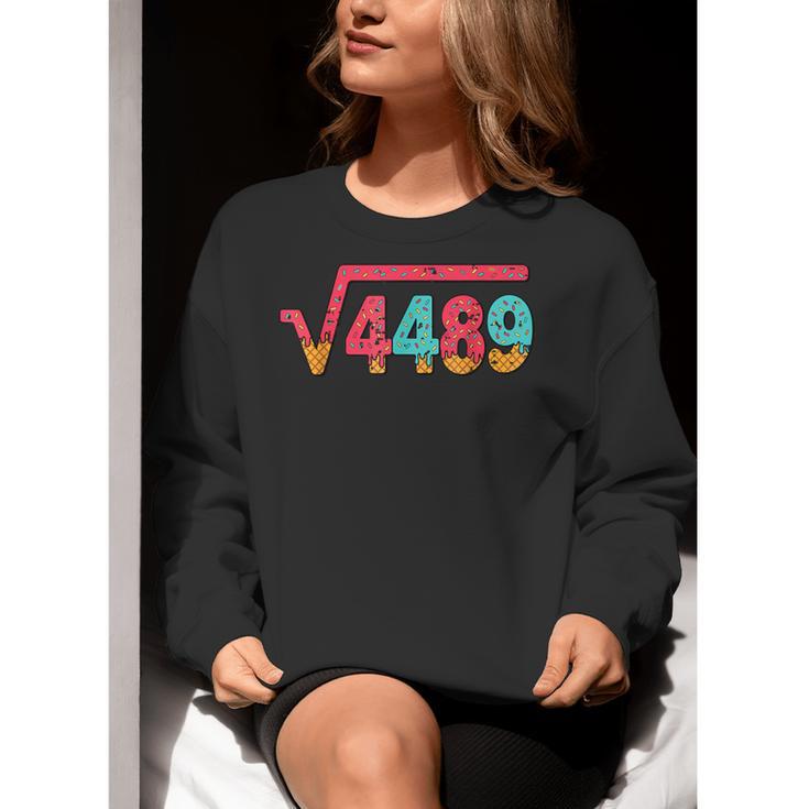 Square Root 4489 Slang Math Teacher Six Seven 6 7 Meme 67 Women Crewneck Sweatshirt, funny gift