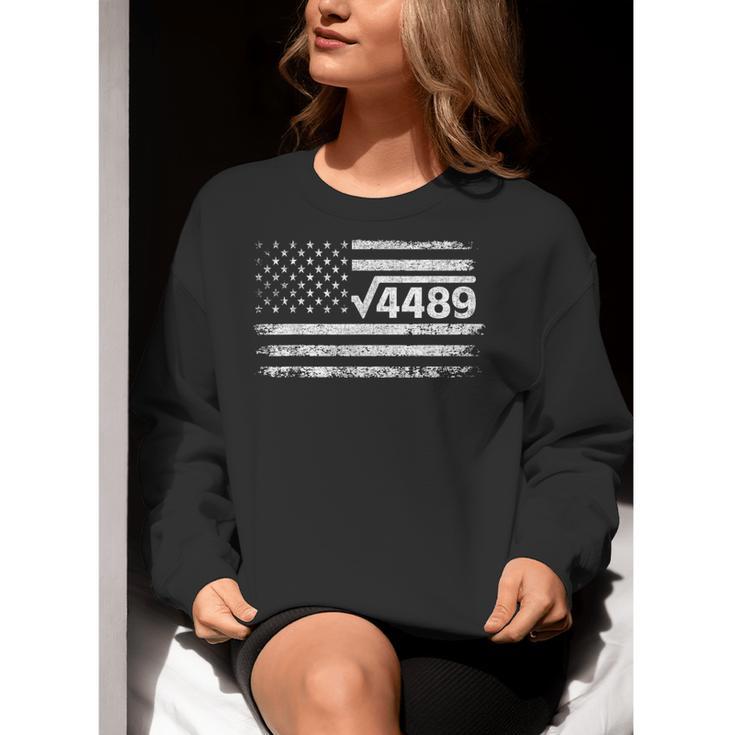 Square Root 4489 Slang Math Teacher Six Seven 6 7 USA Flag Women Crewneck Sweatshirt, funny gift Square Root 4489 Slang Math Teacher Six Seven 6 7 USA Flag Women Crewneck Sweatshirt, funny gift