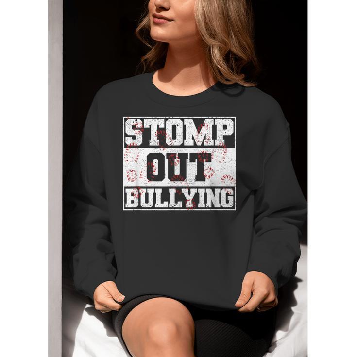 Stomp Out Bullying Back To School Education Teacher Women Crewneck Sweatshirt, funny gift