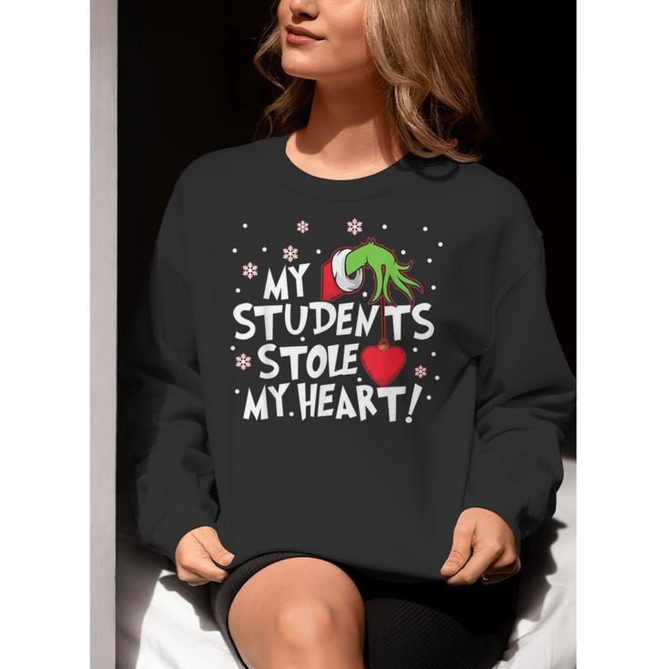 My Students Stole My Heart School Teacher Christmas Men Women Kids Women Crewneck Sweatshirt, funny gift
