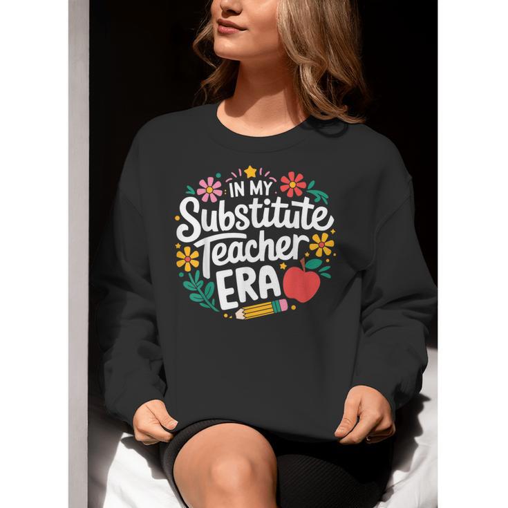 In My Substitute Teacher Era Women Crewneck Sweatshirt, funny gift