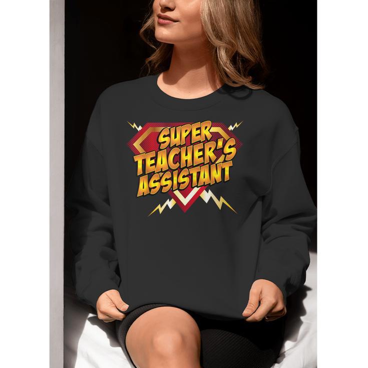 Super Teacher's Assistant Educational Superhero Women Crewneck Sweatshirt, funny gift Super Teacher's Assistant Educational Superhero Women Crewneck Sweatshirt, funny gift