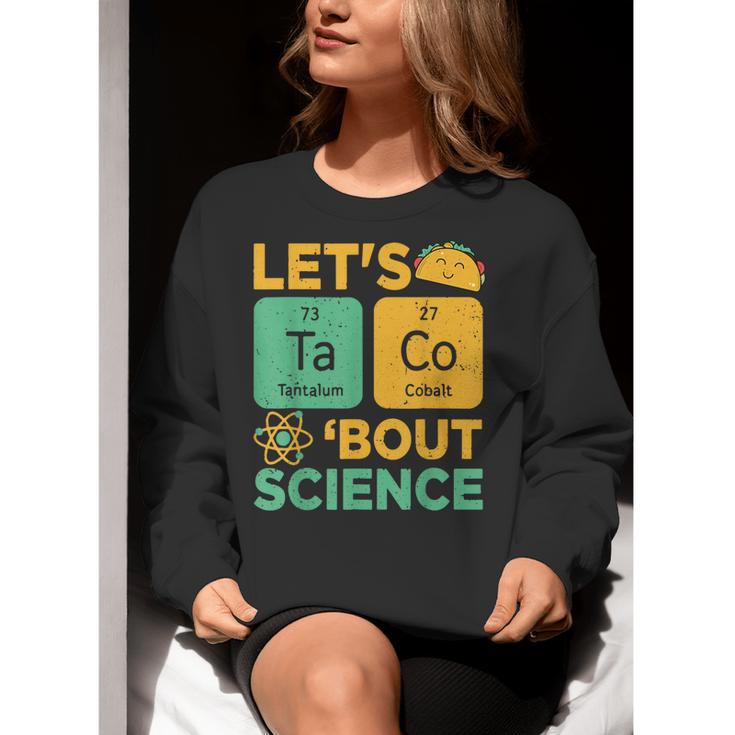 Lets Tacos Bout Science Teacher Chemistry Physics Women Crewneck Sweatshirt, Science Teacher Sweatshirts, funny gift Lets Tacos Bout Science Teacher Chemistry Physics Women Crewneck Sweatshirt, Science Teacher Sweatshirts, funny gift