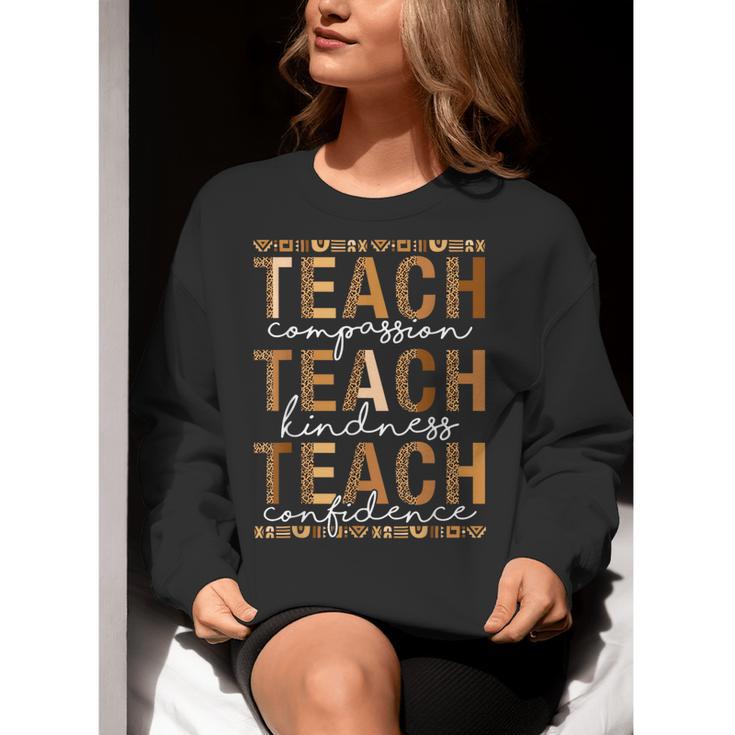 Teach Compassion Kindness Confidence History Teacher Women Crewneck Sweatshirt, History Teacher Sweatshirts, funny gift Teach Compassion Kindness Confidence History Teacher Women Crewneck Sweatshirt, History Teacher Sweatshirts, funny gift