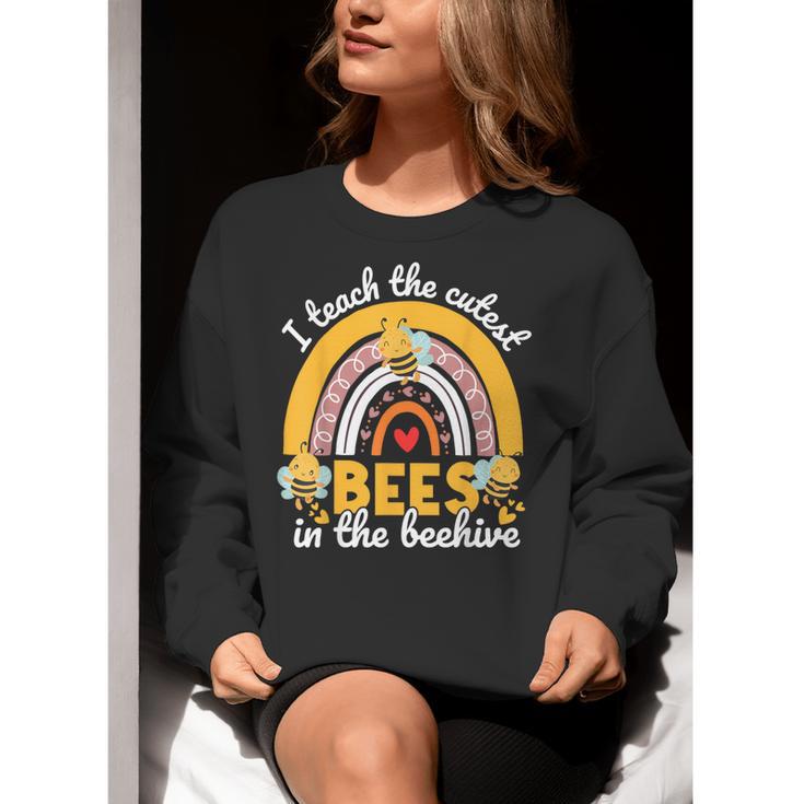 I Teach The Cutest Bees In The Beehive Teachers Day Women Crewneck Sweatshirt, funny gift I Teach The Cutest Bees In The Beehive Teachers Day Women Crewneck Sweatshirt, funny gift