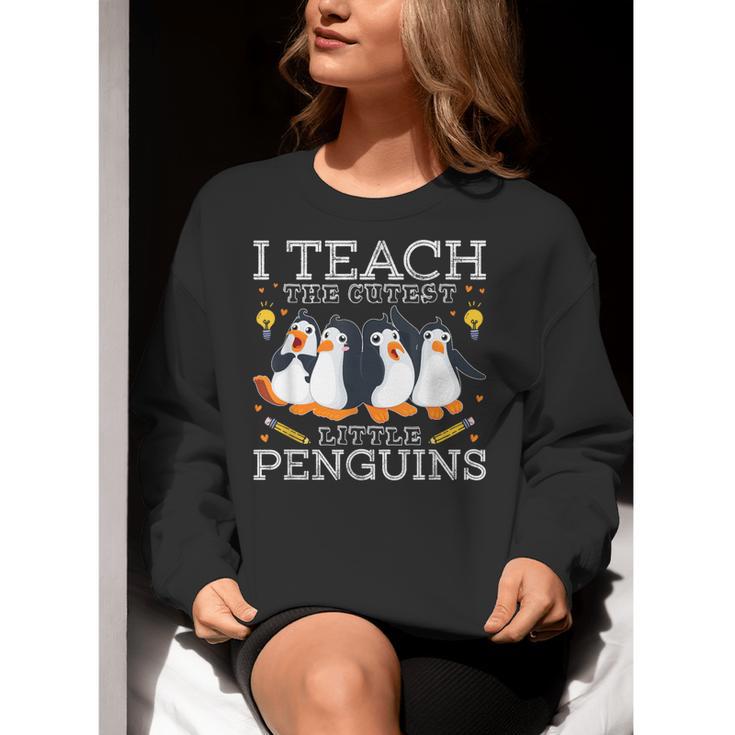 I Teach The Cutest Little Penguins Cute School Teacher Tee Women Crewneck Sweatshirt, funny gift I Teach The Cutest Little Penguins Cute School Teacher Tee Women Crewneck Sweatshirt, funny gift