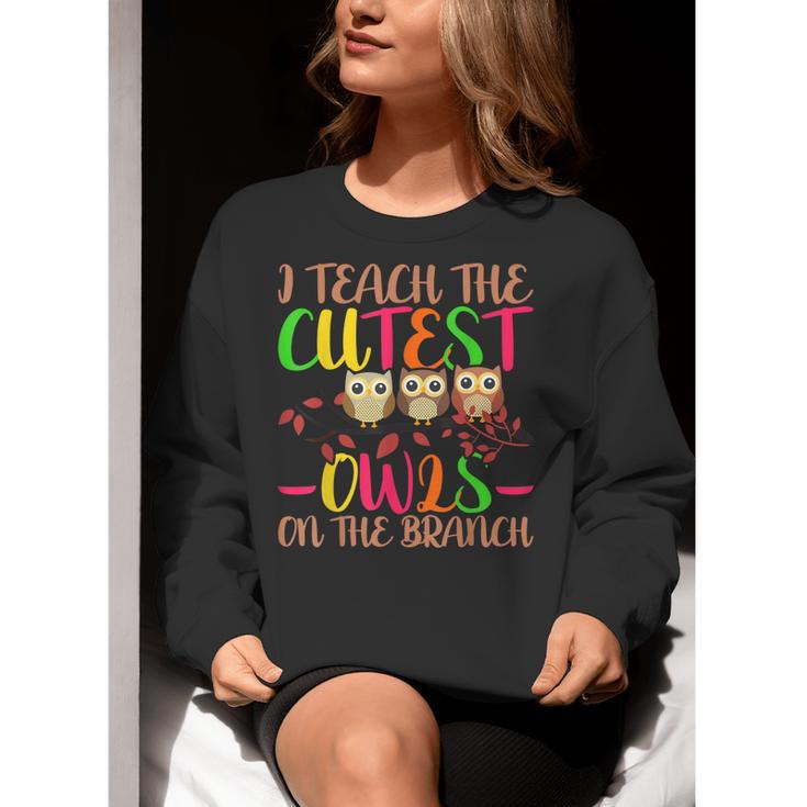 I Teach The Cutest Owls Christmas Or Teachers Day Women Crewneck Sweatshirt, funny gift I Teach The Cutest Owls Christmas Or Teachers Day Women Crewneck Sweatshirt, funny gift