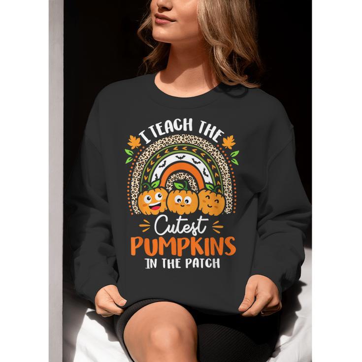 I Teach The Cutest Pumpkins In The Patch Teacher Halloween Women Crewneck Sweatshirt, funny gift I Teach The Cutest Pumpkins In The Patch Teacher Halloween Women Crewneck Sweatshirt, funny gift