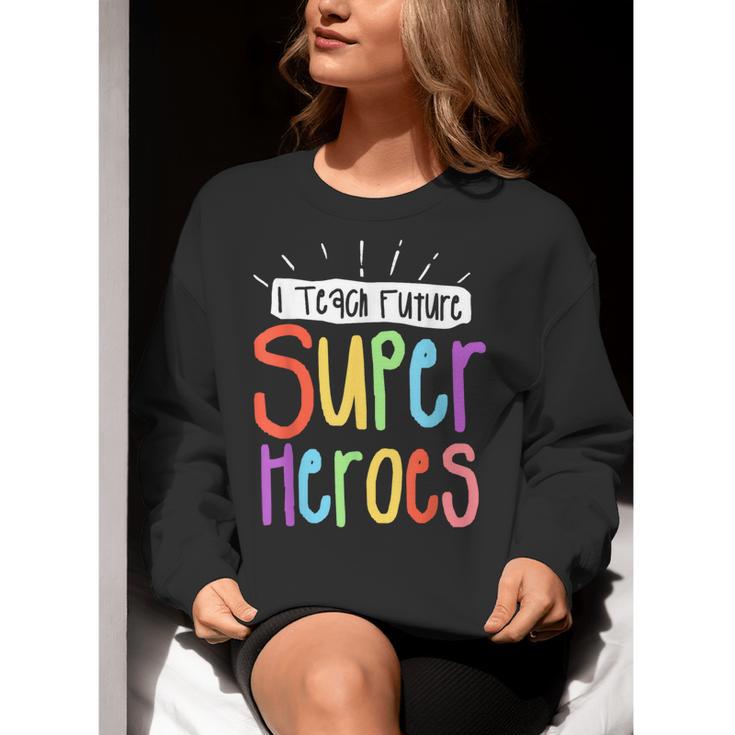I Teach Future Superheroes Teacher Teaching Women Crewneck Sweatshirt, Future Teacher Sweatshirts, funny gift I Teach Future Superheroes Teacher Teaching Women Crewneck Sweatshirt, Future Teacher Sweatshirts, funny gift