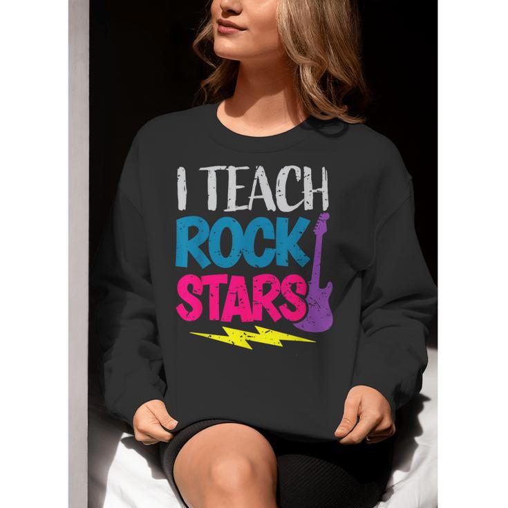 I Teach Rockstars Tee Orchestra Music Teacher Back To School Women Crewneck Sweatshirt, funny gift I Teach Rockstars Tee Orchestra Music Teacher Back To School Women Crewneck Sweatshirt, funny gift