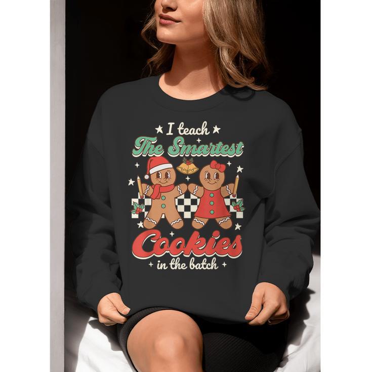 I Teach The Smartest Cookies In The Batch Teacher Christmas For Men Women Kids Women Crewneck Sweatshirt, funny gift I Teach The Smartest Cookies In The Batch Teacher Christmas For Men Women Kids Women Crewneck Sweatshirt, funny gift