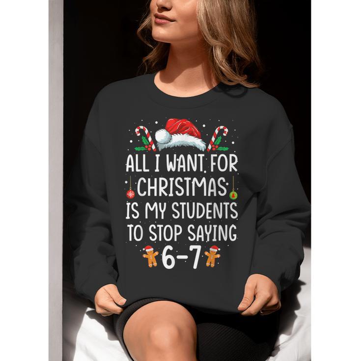 Teacher 67 Christmas Six Seven 6-7 For Men Women Humor Women Crewneck Sweatshirt, funny gift Teacher 67 Christmas Six Seven 6-7 For Men Women Humor Women Crewneck Sweatshirt, funny gift