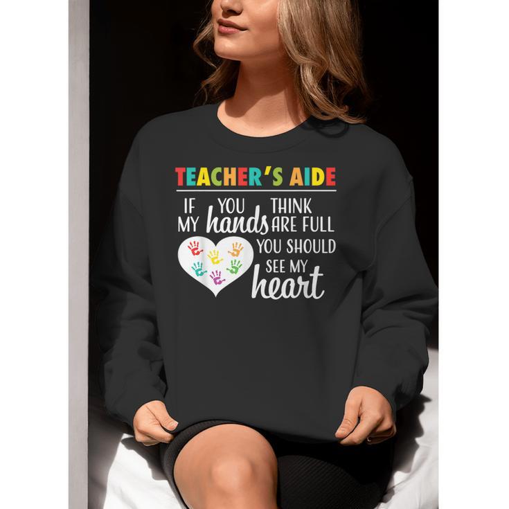 Teacher Aide Appreciation Cute Heart Tee For Women Women Crewneck Sweatshirt, funny gift Teacher Aide Appreciation Cute Heart Tee For Women Women Crewneck Sweatshirt, funny gift