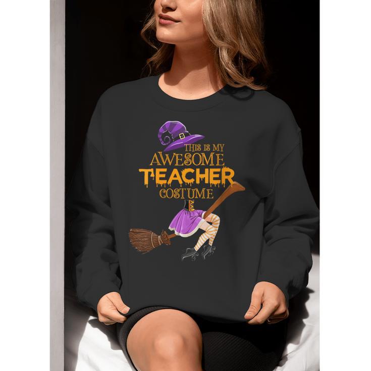 This Is My Teacher Costume Halloween Family Matching Group Women Crewneck Sweatshirt, funny gift This Is My Teacher Costume Halloween Family Matching Group Women Crewneck Sweatshirt, funny gift