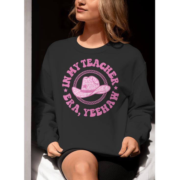 In My Teacher Era Yeehaw Pink Teacher Western Cowgirl Women Crewneck Sweatshirt, funny gift In My Teacher Era Yeehaw Pink Teacher Western Cowgirl Women Crewneck Sweatshirt, funny gift