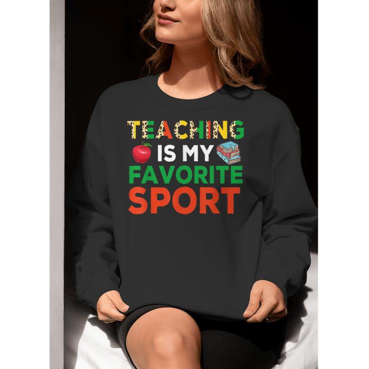 Teacher Is My Favorite Sport Teacher Teaching Lover Women Crewneck Sweatshirt, funny gift Teacher Is My Favorite Sport Teacher Teaching Lover Women Crewneck Sweatshirt, funny gift