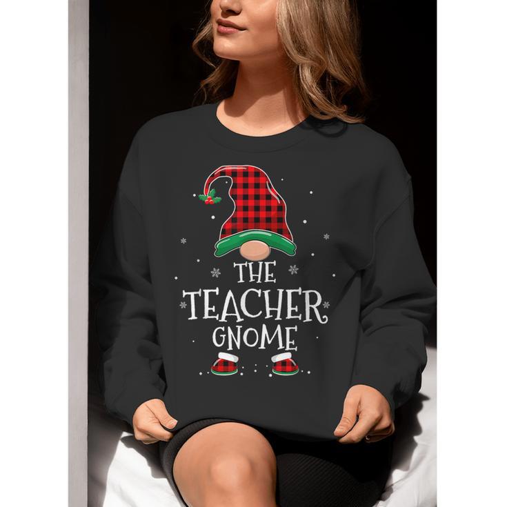 Teacher Gnome Xmas Family Matching Plaid Christmas Gnomes Women Crewneck Sweatshirt, funny gift Teacher Gnome Xmas Family Matching Plaid Christmas Gnomes Women Crewneck Sweatshirt, funny gift