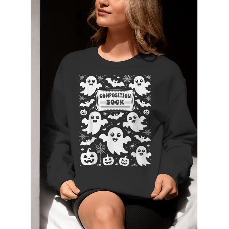 Teacher Halloween Composition Notebook Costume Halloween Women Crewneck Sweatshirt, funny gift Teacher Halloween Composition Notebook Costume Halloween Women Crewneck Sweatshirt, funny gift