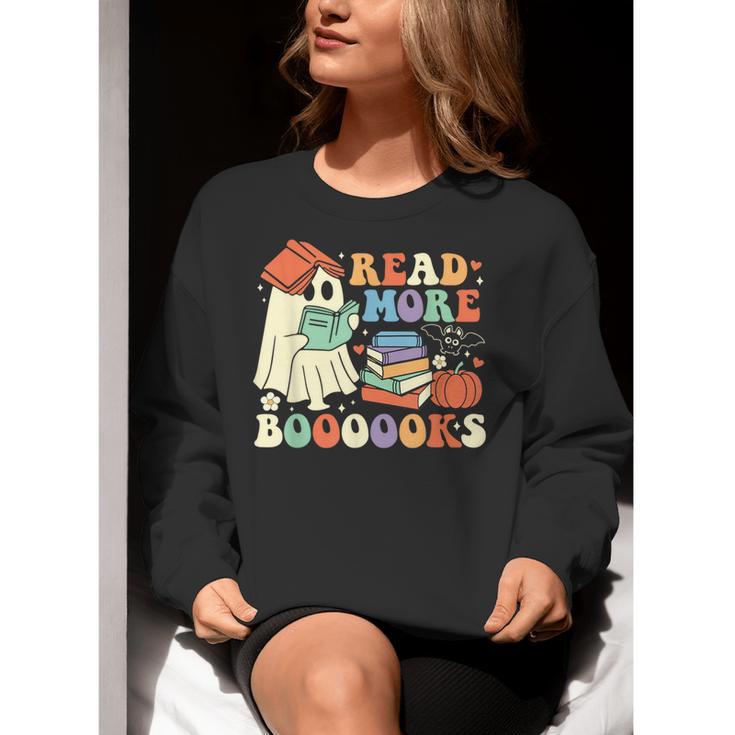 Teacher Halloween Cute Booooks Ghost Read More Books Women Crewneck Sweatshirt, funny gift Teacher Halloween Cute Booooks Ghost Read More Books Women Crewneck Sweatshirt, funny gift