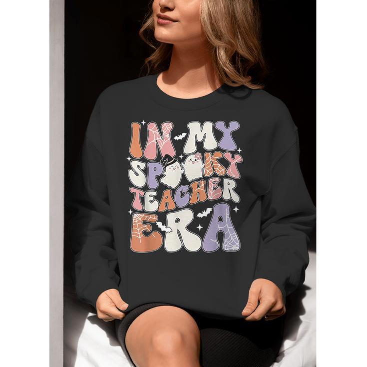 Teacher Halloween In My Spooky Teacher Era Retro Groovy Women Crewneck Sweatshirt, Groovy Teacher Sweatshirts, funny gift Teacher Halloween In My Spooky Teacher Era Retro Groovy Women Crewneck Sweatshirt, Groovy Teacher Sweatshirts, funny gift