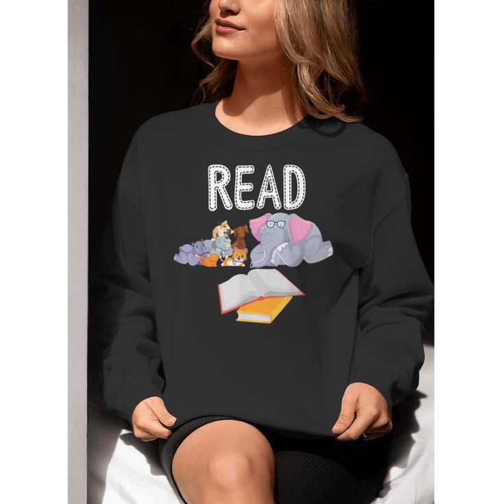 Teacher Library Read Book Club Piggie Elephant Pigeons Men Women Kids Women Crewneck Sweatshirt, funny gift Teacher Library Read Book Club Piggie Elephant Pigeons Men Women Kids Women Crewneck Sweatshirt, funny gift