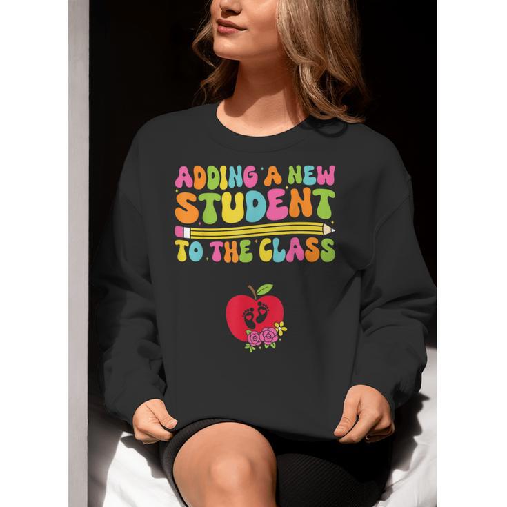 Teacher Pregnancy Announcement Clothing Expecting Teacher X-Small Women Crewneck Sweatshirt, funny gift Teacher Pregnancy Announcement Clothing Expecting Teacher X-Small Women Crewneck Sweatshirt, funny gift