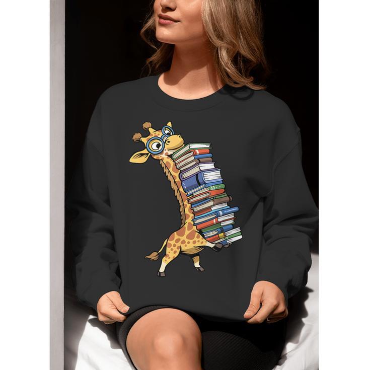 Teacher Shirt Giraffe Holding Books Bookworm Librarian Women Crewneck Sweatshirt, funny gift Teacher Shirt Giraffe Holding Books Bookworm Librarian Women Crewneck Sweatshirt, funny gift