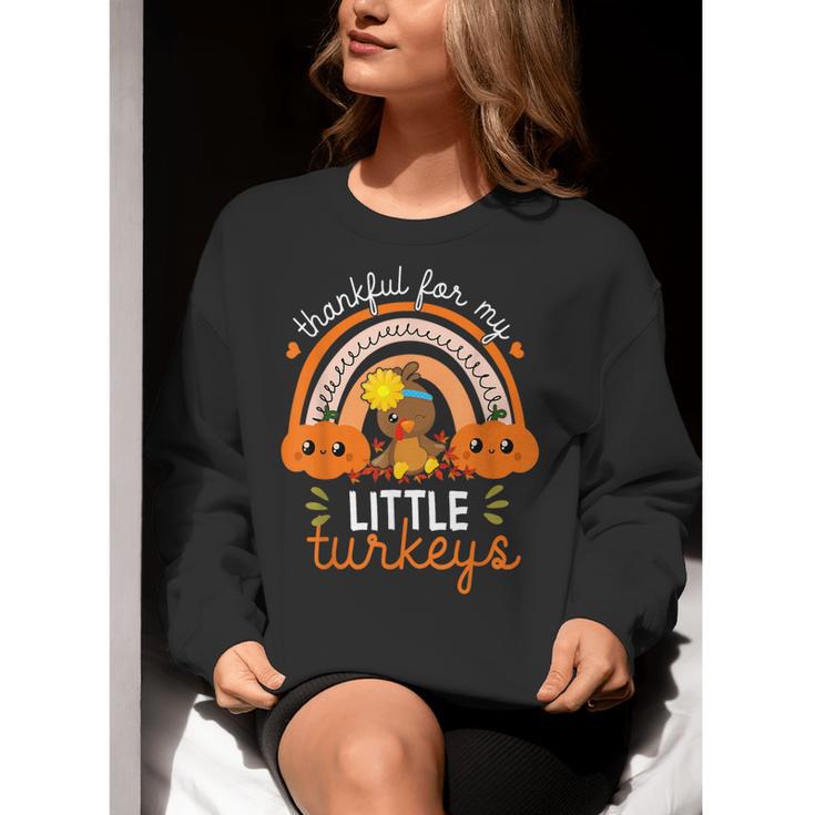 Teacher Thanksgiving Shirt Thankful For My Little Turkeys Women Crewneck Sweatshirt, funny gift Teacher Thanksgiving Shirt Thankful For My Little Turkeys Women Crewneck Sweatshirt, funny gift