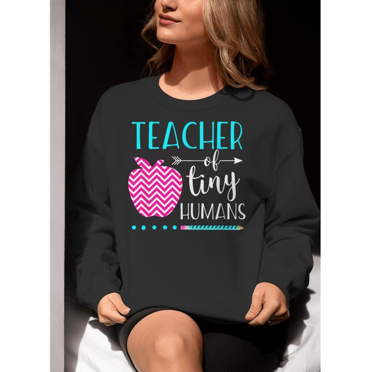 Teacher Of Tiny Humans Preschool Pre K Kindergarten Teacher Women Crewneck Sweatshirt, funny gift Teacher Of Tiny Humans Preschool Pre K Kindergarten Teacher Women Crewneck Sweatshirt, funny gift