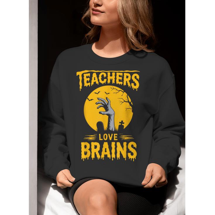 Teachers Love Brains Shirt Men Women Halloween Teacher Women Crewneck Sweatshirt, funny gift Teachers Love Brains Shirt Men Women Halloween Teacher Women Crewneck Sweatshirt, funny gift