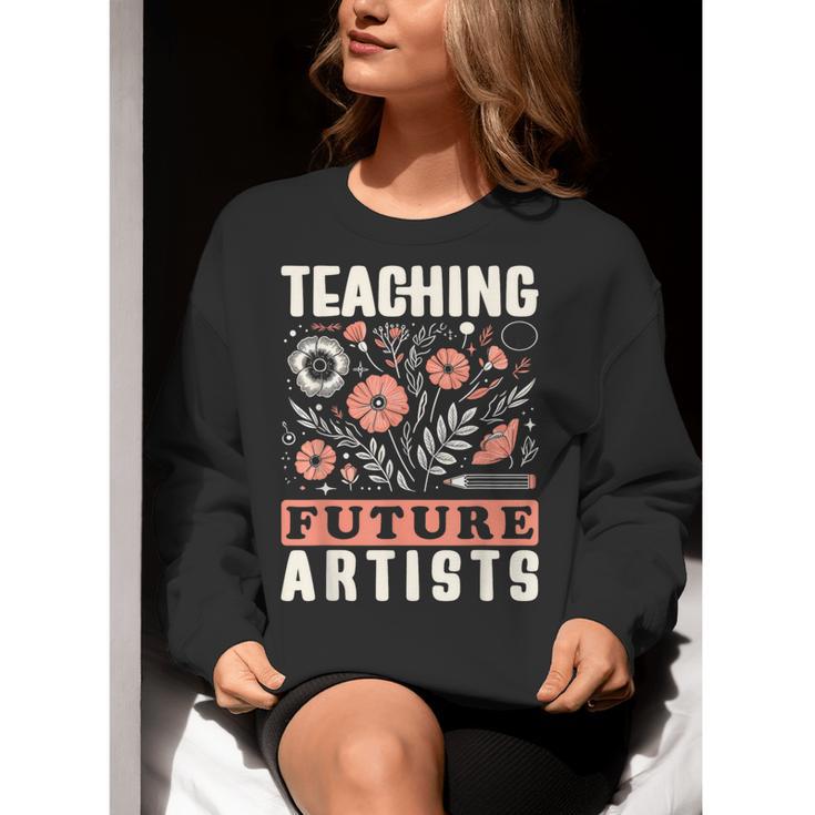 Teaching Future Artists For Art Teachers And Lovers For Men Women Girls Kids Women Crewneck Sweatshirt, funny gift Teaching Future Artists For Art Teachers And Lovers For Men Women Girls Kids Women Crewneck Sweatshirt, funny gift