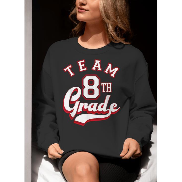 Team 8th Grade Eighth For Teacher Or Students For Men Women Girls Kids Women Crewneck Sweatshirt, funny gift