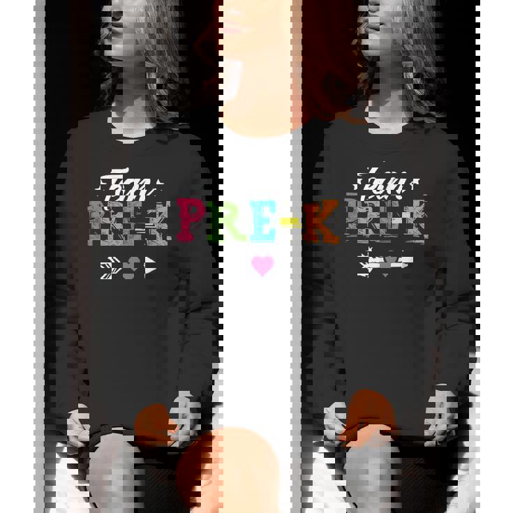 Team Pre-K Shirt PreSchool Teacher Student Back To School Women Crewneck Sweatshirt, funny gift