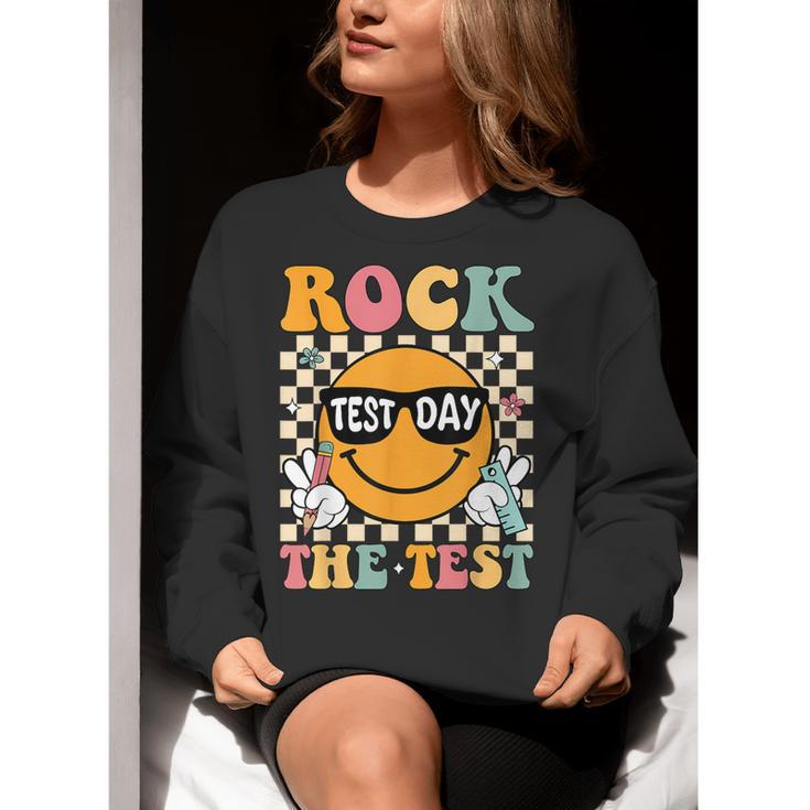 Test Day Rock The Test Teacher Testing Day You Got This Women Crewneck Sweatshirt, funny gift Test Day Rock The Test Teacher Testing Day You Got This Women Crewneck Sweatshirt, funny gift