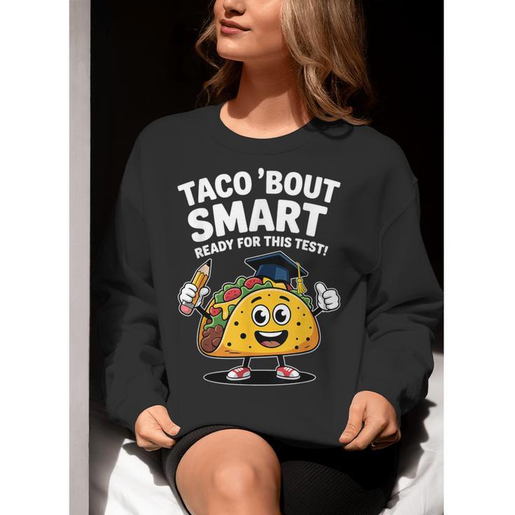 Test Day Teacher Shirt Motivational Testing Day Taco Testing Women Crewneck Sweatshirt, funny gift