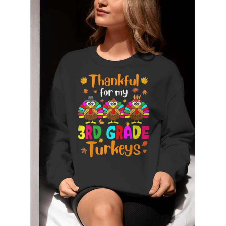 Thankful For My 3rd Grade Turkeys Thanksgiving Teacher Kids Women Crewneck Sweatshirt, funny gift Thankful For My 3rd Grade Turkeys Thanksgiving Teacher Kids Women Crewneck Sweatshirt, funny gift