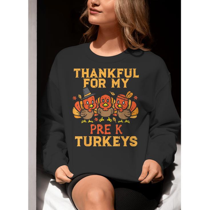 Thankful For My Pre K Turkeys Teacher Thanksgiving Men Women Women Crewneck Sweatshirt, funny gift Thankful For My Pre K Turkeys Teacher Thanksgiving Men Women Women Crewneck Sweatshirt, funny gift