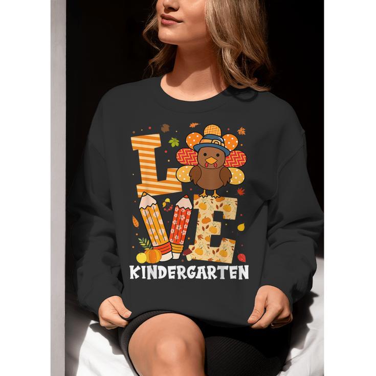 Thanksgiving Love Kindergarten Teacher Turkey Autumn Fall Women Crewneck Sweatshirt, funny gift Thanksgiving Love Kindergarten Teacher Turkey Autumn Fall Women Crewneck Sweatshirt, funny gift