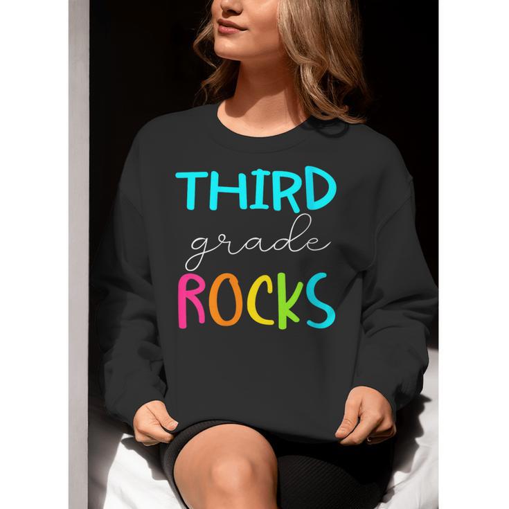 Third Grade Rocks Shirt Team 3rd Grade Teacher Women Crewneck Sweatshirt, funny gift Third Grade Rocks Shirt Team 3rd Grade Teacher Women Crewneck Sweatshirt, funny gift
