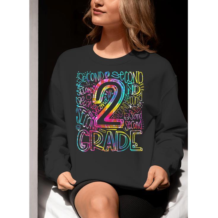 Tie Dye 2nd Grade Typography Team Second Grade Teacher Women Crewneck Sweatshirt, 2nd Grade Teacher Sweatshirts, funny gift Tie Dye 2nd Grade Typography Team Second Grade Teacher Women Crewneck Sweatshirt, 2nd Grade Teacher Sweatshirts, funny gift