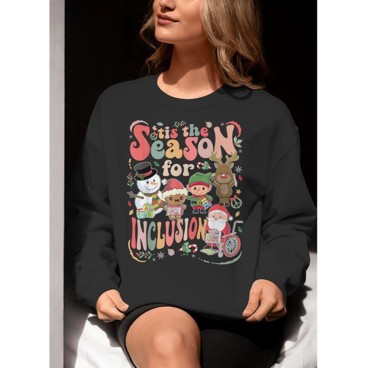 Tis The Season For Inclusion Christmas Sped Teacher Women Crewneck Sweatshirt, funny gift Tis The Season For Inclusion Christmas Sped Teacher Women Crewneck Sweatshirt, funny gift