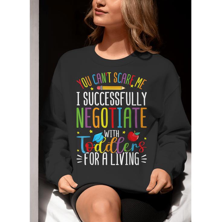 Toddler Negotiator Preschool Teacher Humor Babysitters Women Crewneck Sweatshirt, funny gift Toddler Negotiator Preschool Teacher Humor Babysitters Women Crewneck Sweatshirt, funny gift